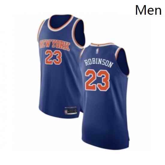 Mens New York Knicks 23 Mitchell Robinson Authentic Royal Blue Basketball Jersey Icon Edition